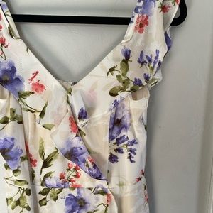 White floral maxi dress